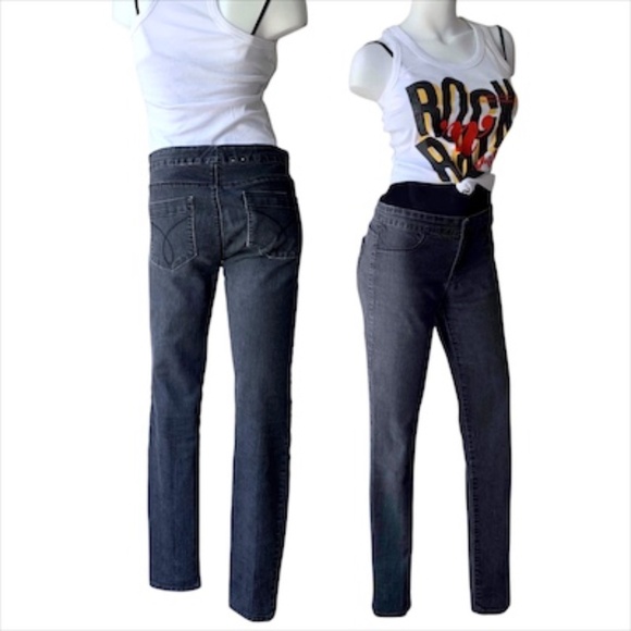 💥$45 TODAY ONLY!💥 CK Calvin Klein Jeans Skinny Gray Straight Leg Jeans/Jeggings - Picture 3 of 12